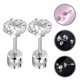 thumbnail image 4 of GOOHOCHY 1 par de elegantes pendientes de botón con diamantes de imitación brillantes para mujer, pendientes de moda ostentosos, decoración, 4 of 8
