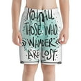 thumbnail image 2 of Cauagu Not All Who Wander Are Lost1 Print Swim Trunks for Men,Youth Boys Swim Shorts Compression Liner Beach Shorts Boys' Swimming Shorts 7-20 Years Bathing Suit-X-Large, 2 of 7