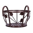 thumbnail image 4 of Hanging Railing Planters Flower Pot Holder, Iron Art Hanging Baskets Balcony Flower Pot Stand Rack Round Plant Baskets Shelf Container Box for Balcony Garden Indoor Outdoor, 4 of 8