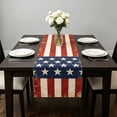 thumbnail image 5 of 4th of July Patriotic Table Runners, 72x13 Inch Stars Stripes Red White and Blue Table Runner for Memorial Day Independence Day Table Decor, 5 of 6