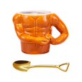 thumbnail image 2 of Tazas divertidas del músculo con asa Tazas de café grandes Taza de esmaltadas para regalo de cumpleaños Amante de los , Taza y cuchara de punta perfecl Taza de café, 2 of 8