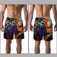 thumbnail image 3 of luoweisi Men's Beach Shorts Quick Dry Swim Trunks with Mesh Lining Tropical Leaves XL, 3 of 5