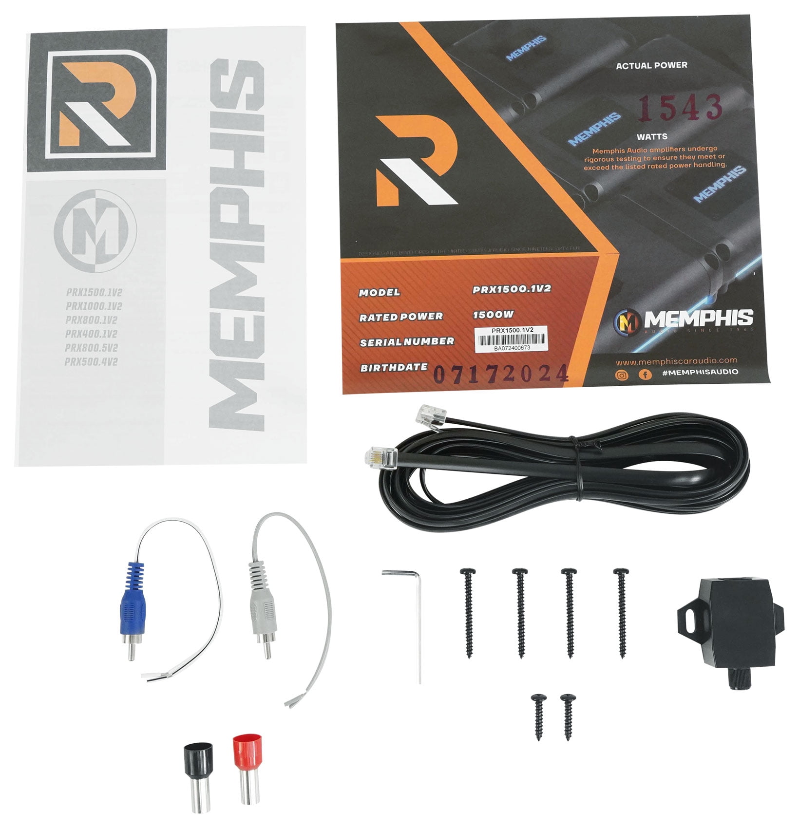 Memphis Audio PRX1500.1V2 1500w  Mono Car Amplifier 1-Ohm PRX Amp PRX1500.1 V2
