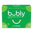 thumbnail image 1 of Bubly Lime Sparkling Water, 355ml cans, pack of 12, 1 of 10