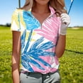 thumbnail image 5 of Mifsaly Womens Golf Shirts Short Sleeve Quarter Zip V Neck Athletic Top Abstract Print Tennis Running Cotton T-Shirt Breathable Workwear 2026 M, 5 of 5