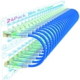 thumbnail image 1 of Cables de conexión Ethernet Sokqovt Cat6a de 7 pies, 10 G, 550 MHz (paquete de 24), 1 of 6