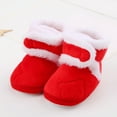 thumbnail image 3 of Dpytoraw Baby Shoes Fashion Flat Warm Cotton Boots Bag Soft Sole Toddler Booties Size 6-9 Months, 3 of 5