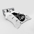 thumbnail image 3 of Ambesonne Saying Bedding Set 3 Pcs, Text on Home Appliance, Twin XL, Black White, 3 of 3