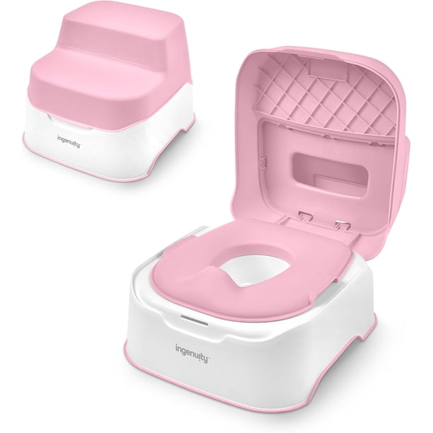 Baño Entrenador Para Bebé Ingenuity Prepare To Potty 3 En 1 Rosa