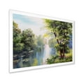 thumbnail image 2 of Designart 'Lake In The Forest Summer Day - Landscape' Lake House Framed Art Print, 2 of 4