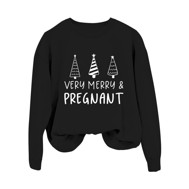 WEAIXIMIUNG Chandails en Molleton Col Rond Femmes Mignons Chandails en Molleton de Noël pour Femmes Très Joyeux Noël T-Shirts Graphiques Mamans Mignons Pulls de Noël