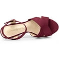 thumbnail image 4 of BLISSFUL STEP Women's Strap Platform Chunky Heel Slingback Sandals, 4 of 7