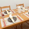 thumbnail image 5 of Set of 6 Placemats, Table Mats Indoor Placemats Washable PVC Non-Slip Heatproof Woven Placemats for Dining Table Fabric Place Mat, 5 of 7