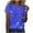 Blue, variant on Frostluinai Crew Neck Tops for Women Sparkly Short Sleeve Shirts Glitter Print T Shirts Casual Party Shirts Loose Fit Plus Size Tees