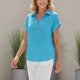 thumbnail image 5 of Mujeres de Verano Tops Casual Cuello en V Manga Corta Suéter Blusa Primavera Suave, 5 of 5