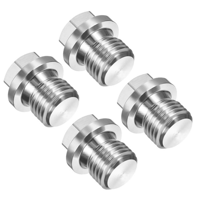 M14 x 1.5 Male Pipe Plug 4Pcs Oil Drain Plug 304 Stainless Steel Hex Flange Socket