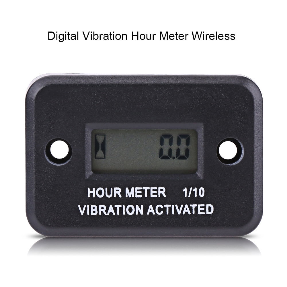 HERCHR Digital Vibration Hour Meter Gauge Wireless for Vibrating