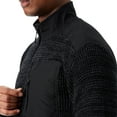 thumbnail image 2 of BASS OUTDOOR Mens Quarter Zip Patch Pullover Sweater, Black, Small, 2 of 3