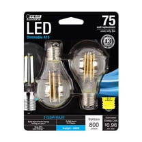 Feit A15 E17 (Intermediate) Filament LED Bulb Daylight 75 Watt Equivalence 2 Pack