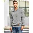 thumbnail image 3 of COOFANDY Men's Knit Hoodie Pullover Regular Fit Long Sleeve Drawstring Hooded Sweatshirt with Kanga Pocket, 3 of 7