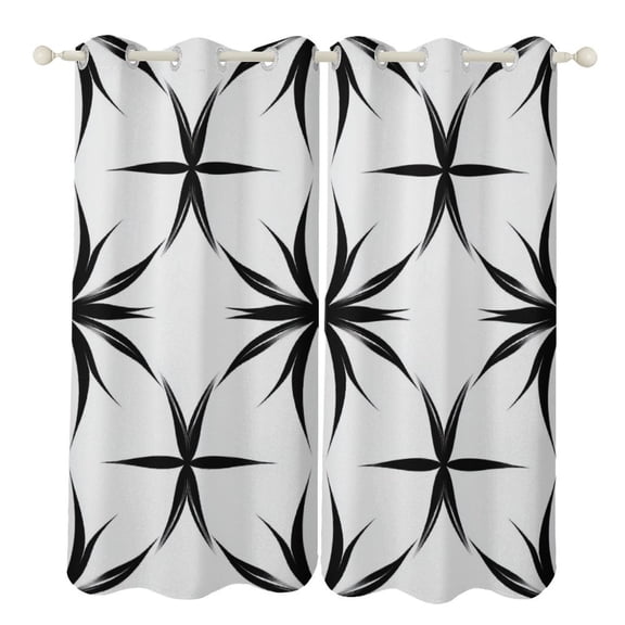 Curtains Darkening Blackout Curtains (2 Panels) Grommet Top Window for Bedroom And Living Room Bohemian Pattern