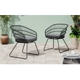 thumbnail image 4 of Youmumeub Terry Outdoor Patio Chairs, Set of 2, All-Weather PE Rattan Wicker Club Chairs with Water-Resistant Cushions, Iron Frame for Garden & Deck, Gray, 4 of 21