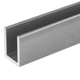 thumbnail image 2 of Brixwell SDCD38AB-CCP18-XCP10 Brushed Anodized 3/8" Fixed Panel Shower Door Deep U-Channel -  18" Stock Length - pack of 10, 2 of 3