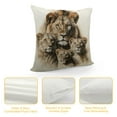 thumbnail image 4 of Nawypu  Loving Lion and Cub Throw Pillow Cover Wildlife Animal Family Couple King Sketch Pillow Case Decorative  Square Cushion for Home Couch Bed, 4 of 5