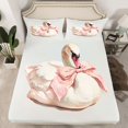 thumbnail image 2 of Homewish Romantic Swan Child Bed Sheets, Kawaii Princess Ribbon Bow King Sheets, Cutw Animal Sheet Set, Breathable Home Decor, 4pcs, 2 of 7