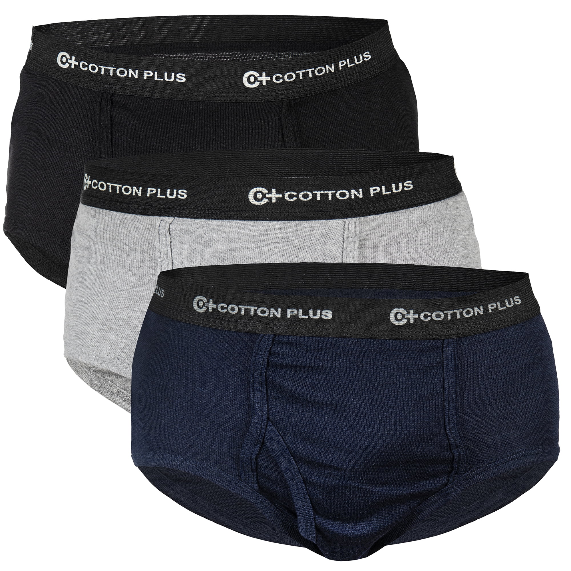 Men's Cotton No Ride Up Briefs Flex Waistband Underwear Big