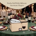 thumbnail image 6 of Wine Glass Storage Box with Dividers, Holds 12 Glasses up to 3.75-in & 4.25-in Wide, Quilted Microfiber Stemware Storage Case with Carry Handles, Ideal for White Wine Glasses, 2 Pack, 6 of 8