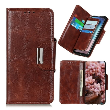 Galaxy S20 FE Case Wallet, Samsung S20 Fan Edition Case, Allytech PU Leather Folio Flip Cover Stand Shockproof Credit Cards Slots TPU Back Cover Wallet Case for Samsung Galaxy S20 FE 5G, Brown