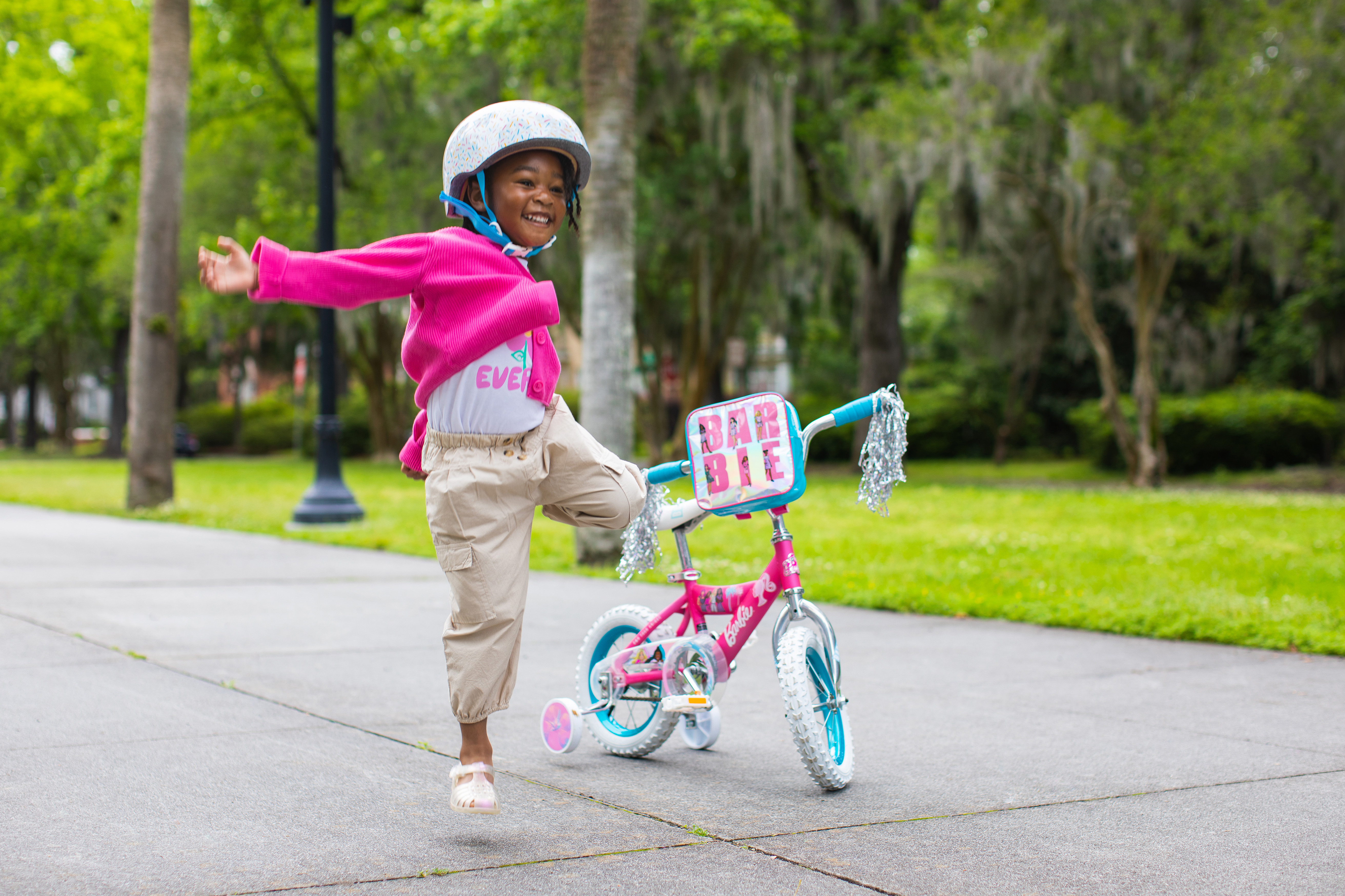 Barbie 12" Girls BMX Bike with Training Wheels photo 8