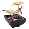 thumbnail image 1 of Indoor Water Feature,Desk Waterfall Fountain Circulating Tabletop Feature ing Craft Ornament USB Powered Lotus Leaf Dragonfly Shaped with LED Light for Living Room Home Office, 1 of 9