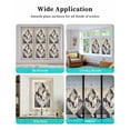 thumbnail image 6 of Window Privacy Film Black Beige Stained Glass Window Film Decorative Sun Block Window Cover Geometric Abstract Art Rhombus Window Clings Static Adhesive Sticker for Bathroom 23.6"x59", 6 of 7