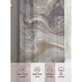 thumbnail image 7 of Gray Marble Semi Sheer Curtains 96 Inch Length 2 Panels Set, Farmhouse Vintage Abstract Ombre Texture Sheer Kitchen Curtain Privacy Voile Window Curtain for Living Room Bedroom Rod Pocket Drapes, 7 of 7