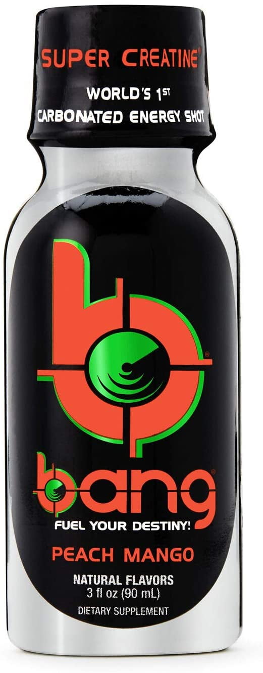 VPX (Vital Pharmaceuticals) Bang Shot, Peach Mango, Carbonated Energy