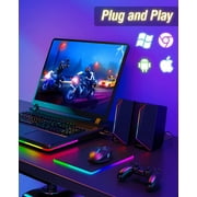 LENRUE Computer Speakers for Desktop Monitor, USB/USB-C Powered PC Speakers with Loud Stereo Sound, Headphone-in for Desktop, iMac, MacBook, Laptop, Monitor