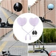 thumbnail image 6 of 2 Pieces Rearview Mirror Side View Mirrors Convex Mirrors Heart Shaped Design Universal Fit for Motorcycle Scooter, 6 of 9
