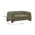 thumbnail image 3 of Arlo Modern Boucle Upholstery 2-Seater Sofa with Solid Wood Legs, Olive Green, 3 of 8