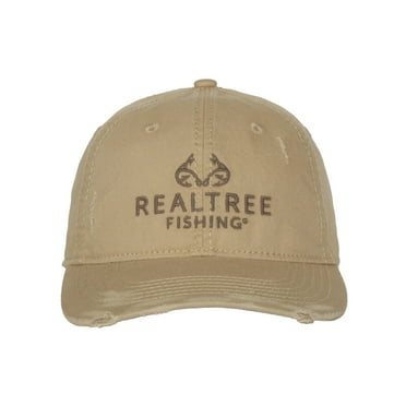 Realtree® Structured 6-Panel Chino Cotton Twill Fishing Hat with Heavy Fray