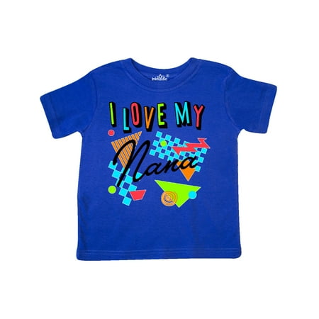 

Inktastic I Love my Nana- 80s retro style Gift Toddler Boy or Toddler Girl T-Shirt