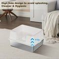 thumbnail image 5 of Stainless Steel Cat Litter Box with Lid – Leak-Proof & Scratch-Resistant Litter Box for Large Cats, Includes Anti-Slip Mat & Scoop, Easy to Clean, 5 of 7