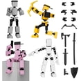 thumbnail image 3 of 2Pcs Stick Figure 3D Printed Dummy 13 Action Figure Multi Jointed Flexible Robot Toy Desktop Decoration Stress Relief Fidget Gift for Adults (Blue), 3 of 5