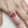 thumbnail image 4 of Octagon Pink Tourmaline Tiny Ring, Natural Pink Tourmaline Ring, October Birthstone, 925 Silver, Womens Ring, Dainty Minimal Ring, Statement Jewelry, Micron Plating, Valentine Gift, Solitaire Ring, 4 of 9
