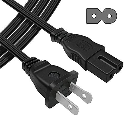 1.5M US 2-Prong Port 2 Pin AC Power Cord Cable For Sony PS2 PS3 Slim 3Ft Edition 