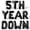 Black, variant on Letter Balloons - 5TH YEAR DOWN 16" Inch Alphabet Letters Foil Mylar Balloon 5th Birthday Party Banner (Blue)