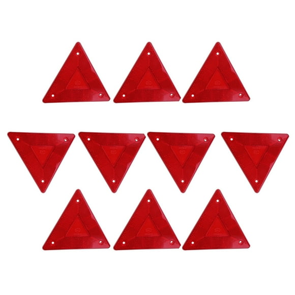 10pcs Car Reflectors Truck Plastic Reflectors Car Triangle Warning Reflectors
