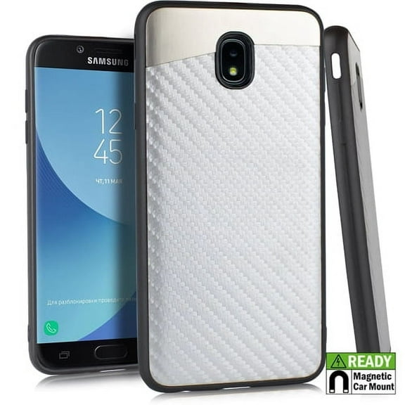 GSA Carbon Hybrid Case For Samsung Galaxy J3 (2018), J337, J3 Star Silver