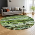 thumbnail image 6 of Addison Rugs Mayfield Premium Machine Washable Transitional Stripes Green Round Rug, 8' x 8', 6 of 6